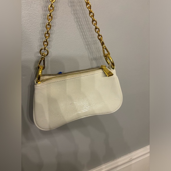JW Pei Off White handbag w/ Gold Chain - Picture 3 of 5